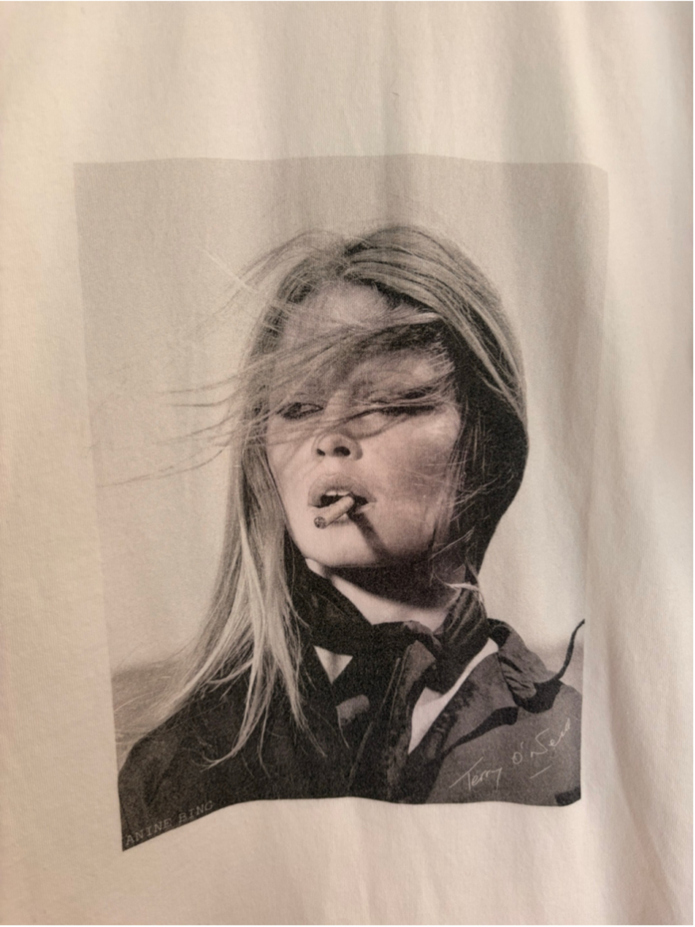 ANINE BING x Terry O'Neill Ida Cotton Graphic Tee - Brigitte Bardot Print Large - Picture 6 of 8